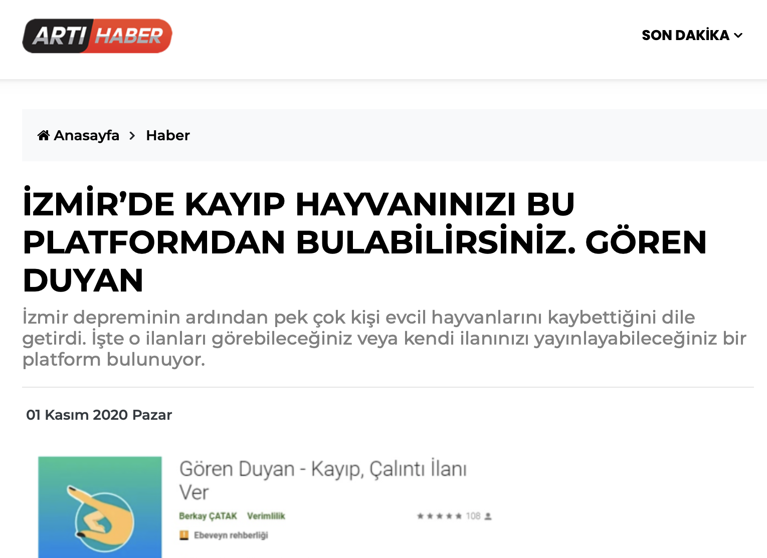 İZMİR’DE KAYIP HAYVANINIZI BU PLATFORMDAN BULABİLİRSİNİZ. GÖREN DUYAN!