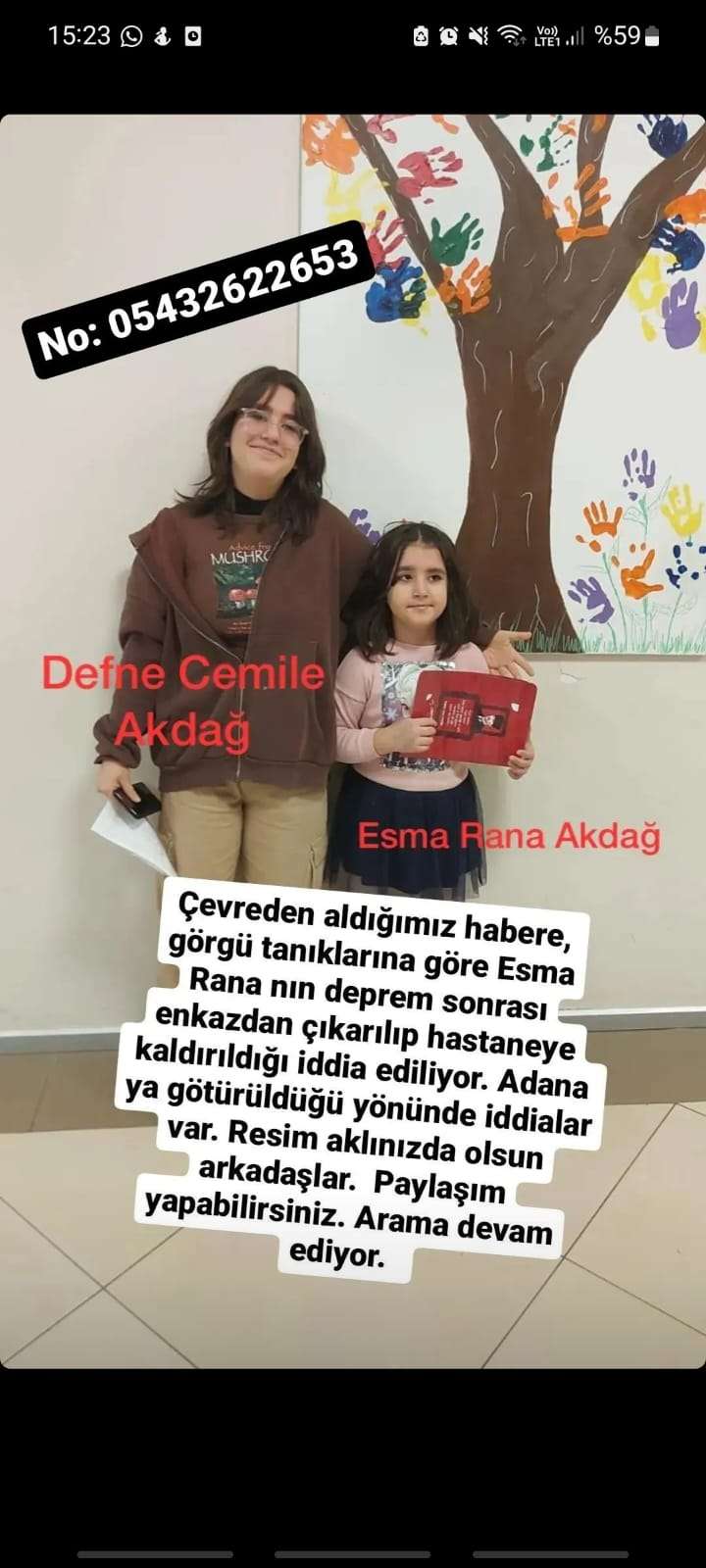 Depremde kayıp